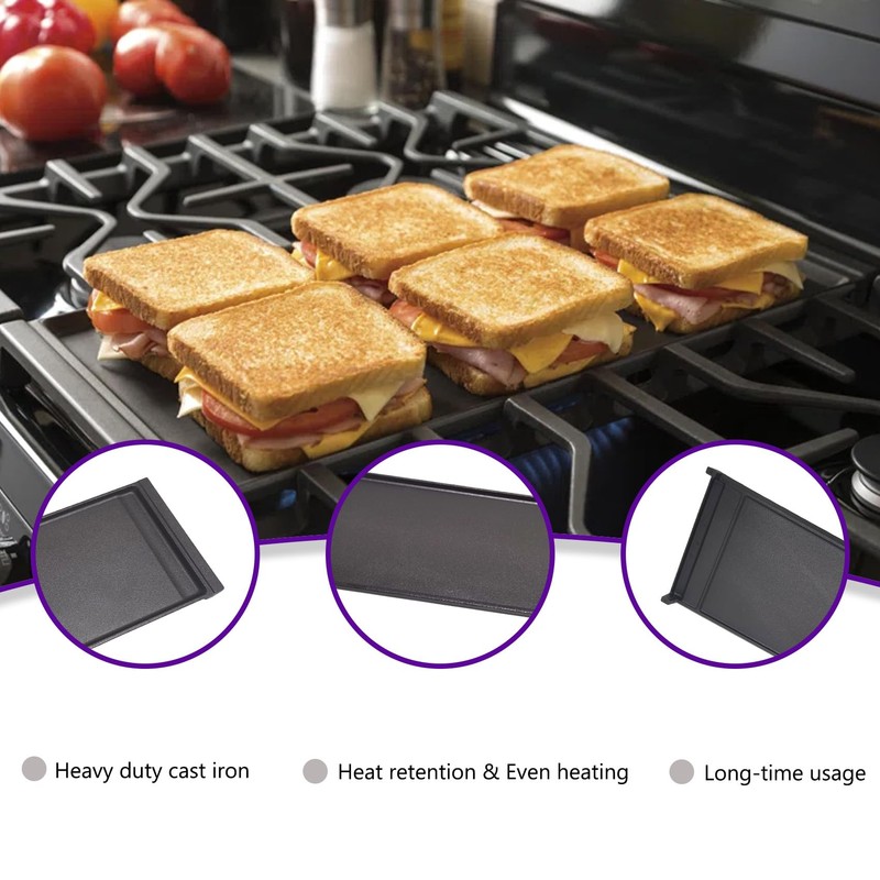 CHILIPILI WB31X24738 Griddle Replacement Parts for GE Gas Stove, Cast