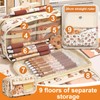 Capybara Pencil Case, Capybara Stationery Set, Multi-Layer Pencil Case with