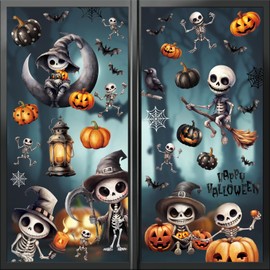 SULOLI Halloween Decorations,Halloween Window Stickers Reusable Window Decorations Stickers Window Clings Window Decals