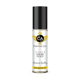 CA Perfume Impression of Adore You Gold for Women Fragrance Oil Amber Floral Scent Long Lasting Perfumes for Women Travel Size TSA Ready Mini Parfum Body Oil Roll-on 0.33 Fl Oz 10ml