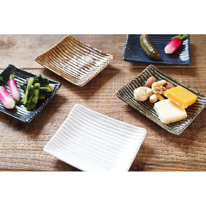 Miniru Pottery 009-729570 Lightweight Shogi Small Plate, Oil Droplets Tengoku,