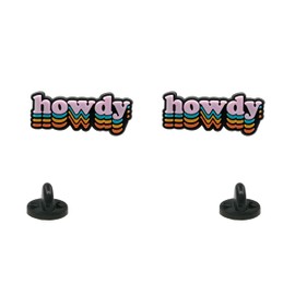 Howdy Cowboy Apparel Pin Badge Pin Lapel Pin Unisex Yazzle Dazzle Cow Pig Sheep Farm Barn Cowboy Cowgirl Saddle Hat Boots Cactus Range Bull Steer Spurs Bridle Yeehaw Howdy Horseback Set of 2