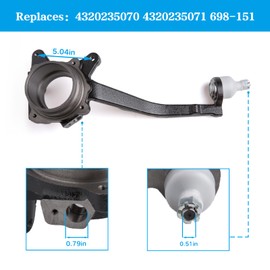 Tykick Front Steering Knuckle Spindle Left Side for Toyota Tacoma 1995-2004 Tundra 2000-2003 4Runner 1996-2002 Sequoia 2001-2004 2.4L 2.7L 3.4L 4.7L L4 V6 V8 Replaces 698-151, 4320235070, 4320235071