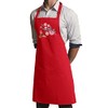Fabulous Premium Kitchen Apron Red Drawing Bee and Flower Handmade