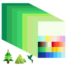 MUWINC Cartoncini Verdi Sfumati A4-35 Fogli 180g/m² Cartoncini Fogli Colorati A4, per Biglietti Fatti a Mano e Decorazioni