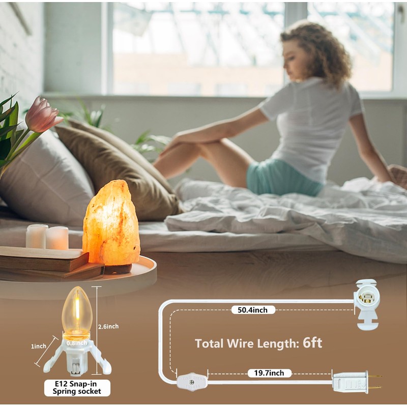 4 Pack Lights Accessory Cord with 4 C7 Led Light