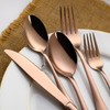Rose Gold Salad Forks Set of 8, Stainless Steel Silverware