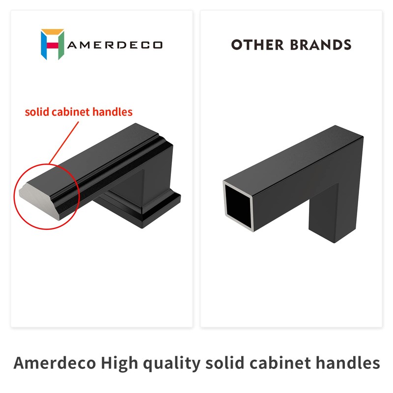 Amerdeco 10 Pack Champagne Bronze Cabinet Pulls - 5 Inch(128mm)