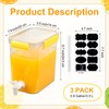 Mumufy 3 Set Plastic Drink Dispensers for Parties Lemonade Beverage