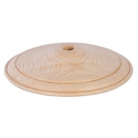 B&P Lamp® 6 Inch Diameter Wooden Vase Cap, Unfinished