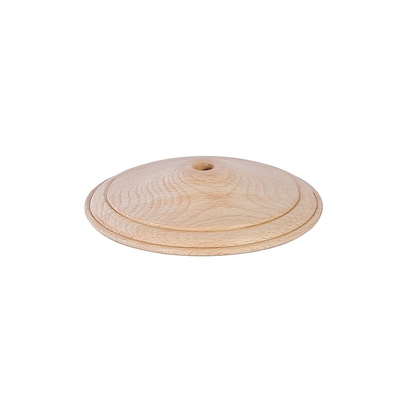 B&P Lamp® 6 Inch Diameter Wooden Vase Cap, Unfinished