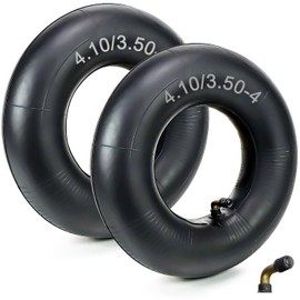 4.10/3.50-4" Inner Tubes with TR87 Bent Valve Stem (2-Pack) by Cenipar Heavy Duty Replacement Inner Tube for Wheelbarrow tire 4",Trunk, Tractor, Garden Carts,Golf Cart, Mowers and More