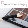 KINGMAS 100 Pcs Disposable Double Ended Sponge Brush EyeShadow Applicator