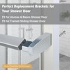 Solid Aluminum Shower Door Bar Brackets for Alumax Basco, Replaces
