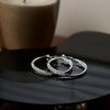 XYWstore Large Hoop Earrings for Women, Silver Alloy with Cubic