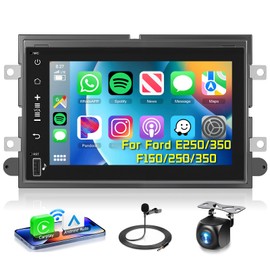 Podofo 2G 64G Radio for Ford F150 F250 F350 Fusion Edge Explorer Expedition Car Stereo,7inch 1080p IPS Touchscreen F-150 Stereo with Wireless Carplay Android Auto GPS WiFi FM/RDS EQ Backup Camera