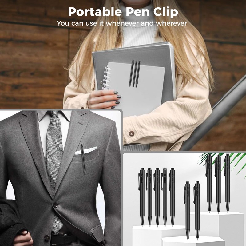 72 Pcs Mini Pens Bulk, Small Retractable Ballpoint Pens, 0.7