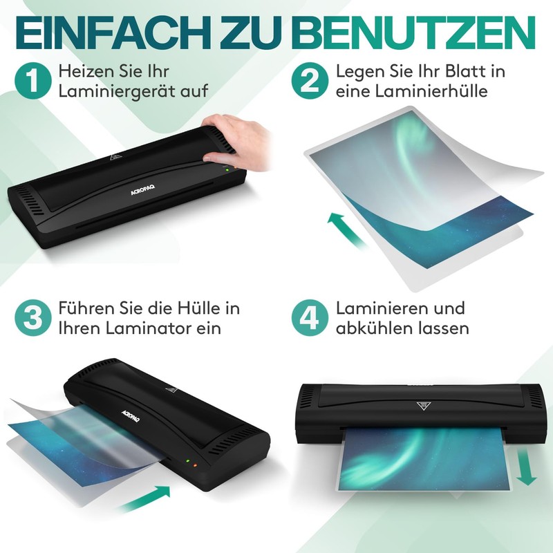ACROPAQ Laminating Pouches A4-80 micron, Pack of 25, Glossy, Premium
