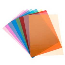 Operitacx 1 Set Colored Lighting Gel Filter Films for Strobe Photography Transparent Overlays for Color Correction Lightweight and Sturdy for Stage Lighting and Theatrical Use