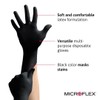 MICROFLEX Black Dragon BD-100L 6mil Disposable Latex Gloves w/Full Texture