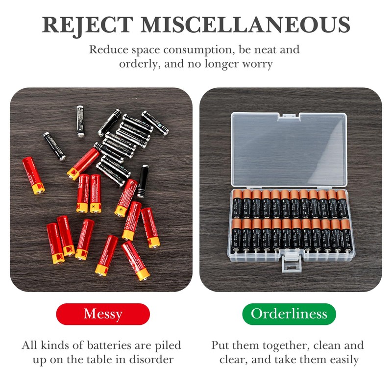 Linkidea Battery Organizer Storage Case, Battery Box Holds Batteries for