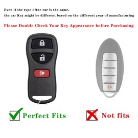 Muzizyq for Nissan Key Fob Cover with Keychain Lanyard, Key Case Protection Fit for Nissan Altima Armada Quest Frontier Titan Versa Xterra Pathfinder Maxima Smart Key Protector Holder, White