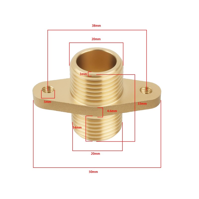 Be In Your Mind 2pcs 1/2 Inch Double External Thread
