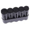 Black Plastic Compact 5 Coin Sorter Holder for Waiters, Taxis,