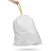 Ninestars NSTB-21-90 Extra Strong White Trash Bag w/Drawstring Closure, 21