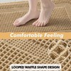MIULEE Set of 2 Waffle Bathroom Rugs, Boho Bath Rug