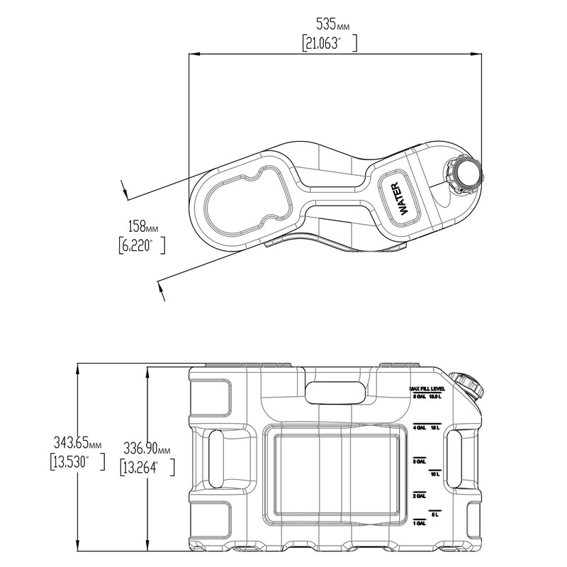 STACKCAN® 5 Gallon Stackable Emergency Water & Food Storage Container