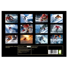 SNOWBOARDS, SKIS & SKATES (Monthly Wall Calendar 2025 11.7" x 16.5" (open)), CALVENDO 14 Month Calendar