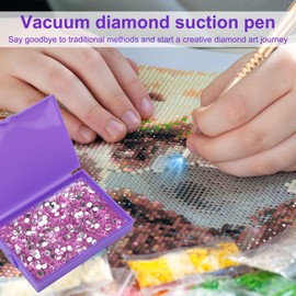 BTFO Electric Diamond Painting Pen Kit, Vacuum Diamond Pen Pickup Tool Set Diamonds Painting Accessories Tools for DIY Craft, Long-Lasting Quiet and Stable