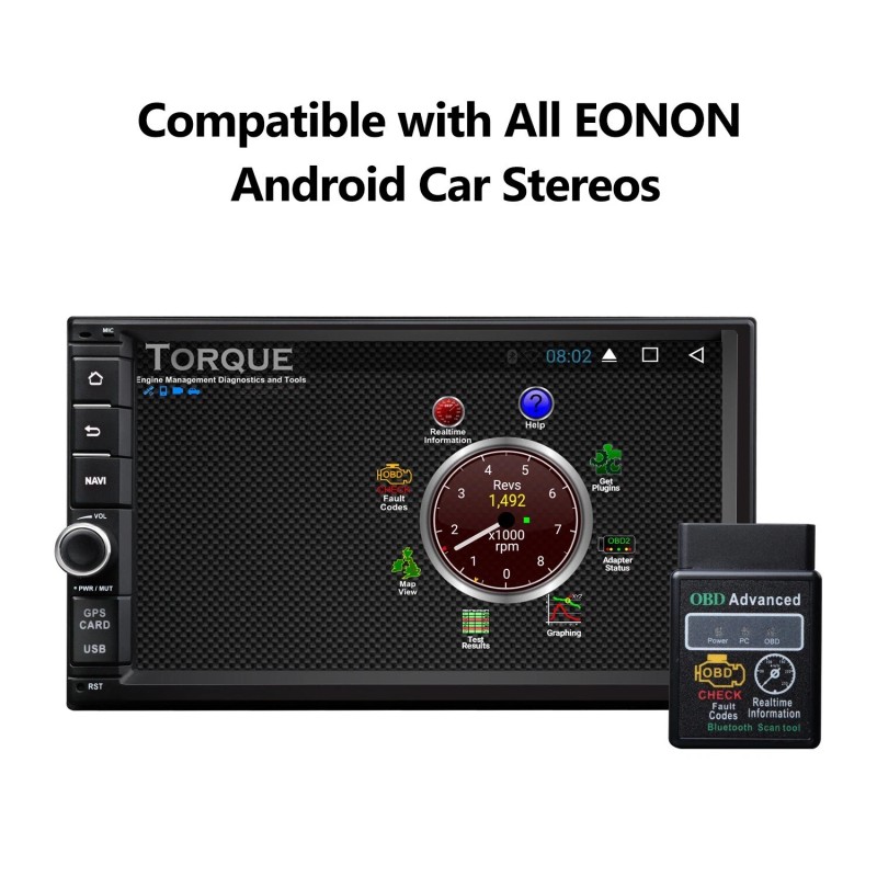 Eonon New OBD2 Scanner Bluetooth Scan Tool Live Data Diagnostic