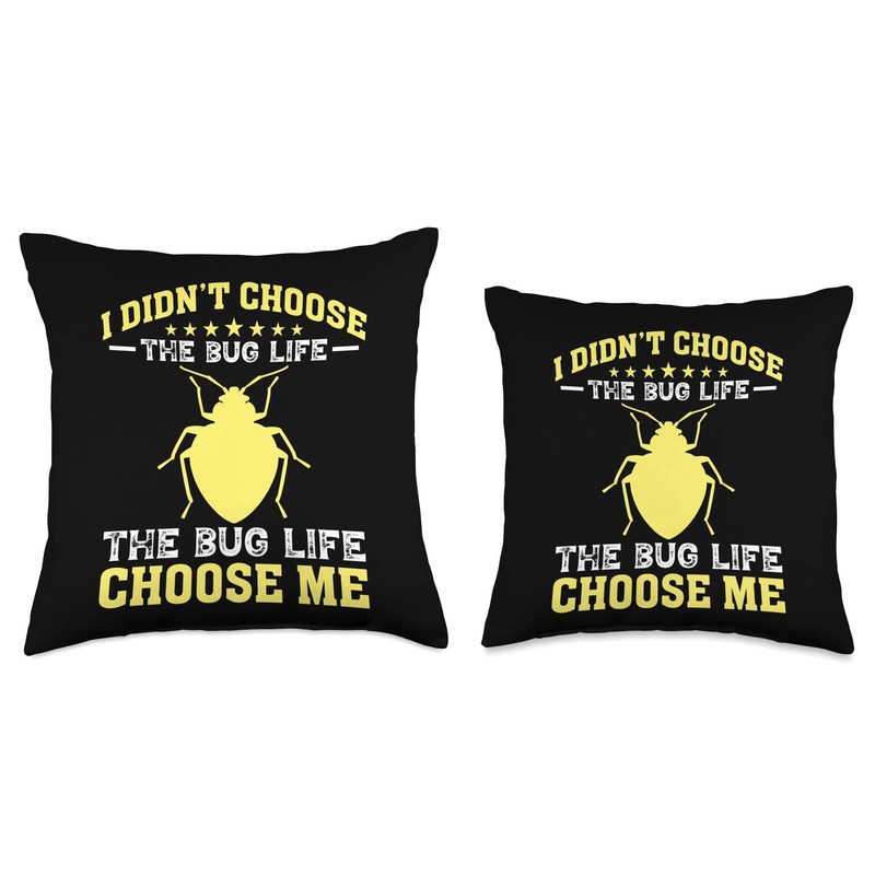Bug Exterminator Garden Pest Controller funny pest control Throw Pillow