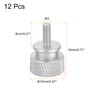 sourcing map 12pcs M3x8mm Knurled Thumb Screw Computer Case Threaded