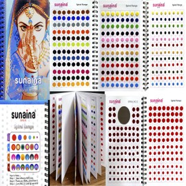 SUNAINA (original) Spiral Multicolour/Black/Red/Maroon Colour KUMKUM Bindi Book For Women