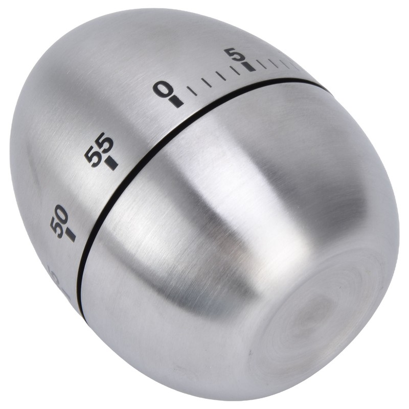 Cooking Timer Egg Shaped Clear Scale Design Manual Mechanical 60