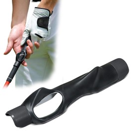 renFIL Golf Grip Trainer,Golf Grip Training Aid For Improving Hand Positioning Golf Practice Golf Club Grips Build Muscle Memory Golf Training Grip Beginner Correct Grip Posture(Black)