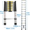 12.5ft Aluminum Telescoping Ladder Folding Extension Step Multi Purpose Loft