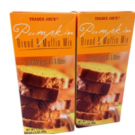 Trade Joes Pumpkin Bread and Muffin Mix: 2 Boxes 1 Lb 1.5 Oz. Each.total 2 Items