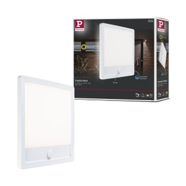 Paulmann 94663 LED Outdoor Light Panel Lamina with Motion Sensor IP44 Square Including 1 x 14.5 W Warm White Outdoor Panel Plastic Light Panel 3000 K