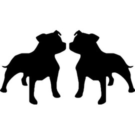 Staffy Staffordshire Bull Terrier Dog Car Van Window Bike Stickers SBD11