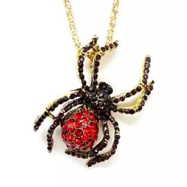 Unbranded Red & Black SPIDER Pendant Necklace