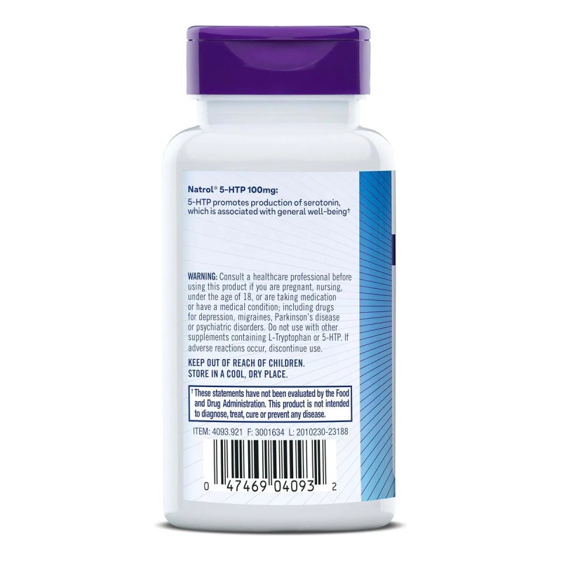 Natrol 5-htp 30 Caps Mejora Estado De Ánimo Y Reduce