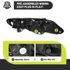 ROADEAL Headlights W/Bulbs for 2006-2011 Honda Civic 4-Door Halogen Headlamp