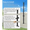 2 Pack String Light Poles for Deck, 5Ft Heavy-Duty Metal