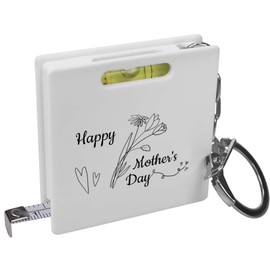 Azeeda 'Happy Mother's Day' Keyring Tape Measure/Spirit Level Tool (KM00042561)