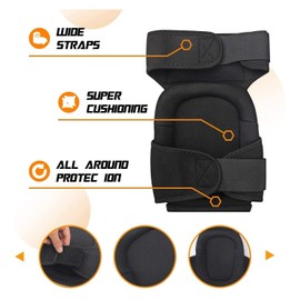 YUACY - Rodilleras para el trabajo con cojín de gel resistente correas de velcro antideslizantes ajustables, perfectas para jardinería, suelos