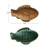 Creative Co-Op, Multicolor, Maritime Fish Shape Stoneware Dishes, Set of